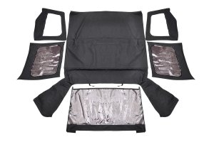 Jeep Wrangler Soft Top - Half Doors - Rough Country - Replacement - Black - '87-'95 Jeep Wrangler Soft Top - Half Doors - Rough Country - Replacement - Black - '87-'95